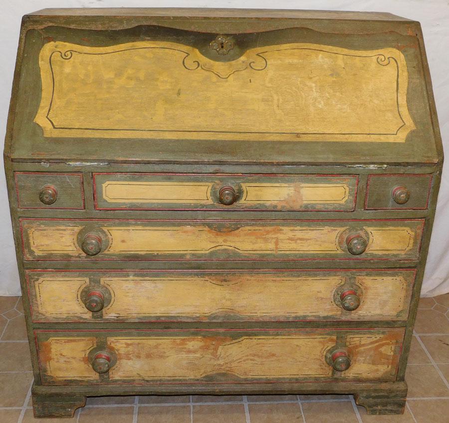 Continental Painted Slant Front Desk (1 of 7)