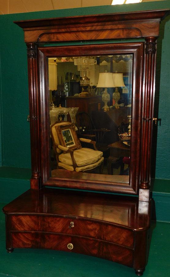 19th C Mahogany Dressing Mirror (1 of 6)