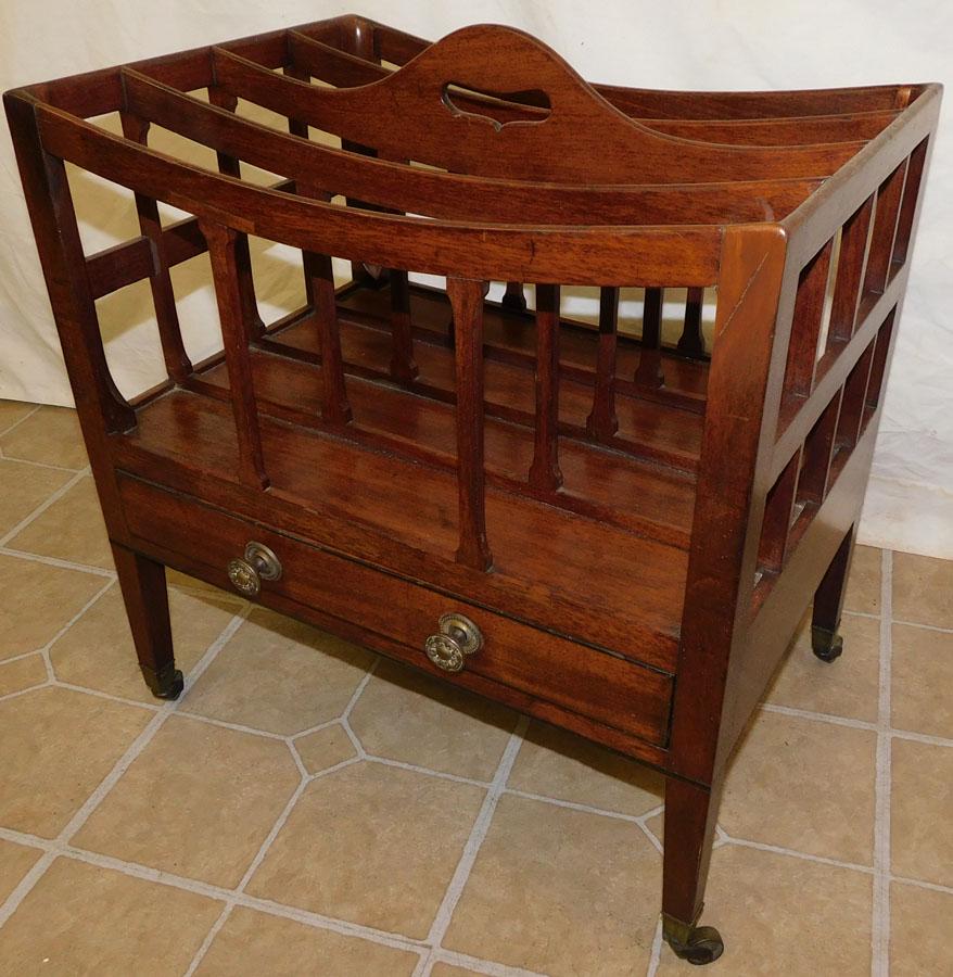 19th C Mahogany Canterbury: 19th C Mahogany Canterbury. 18" W 17" D 20" H