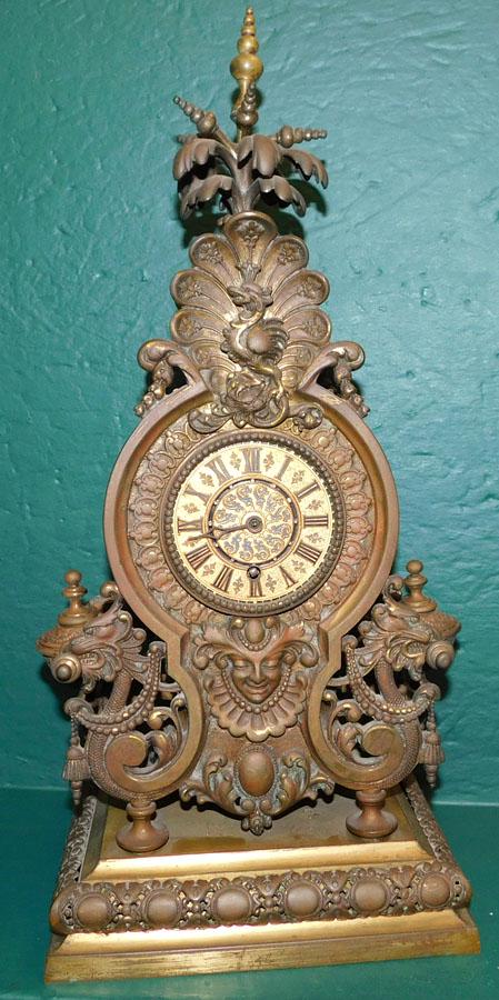 Brass Mantle Clock (Lenzkirch A.G.U.) (1 of 9)