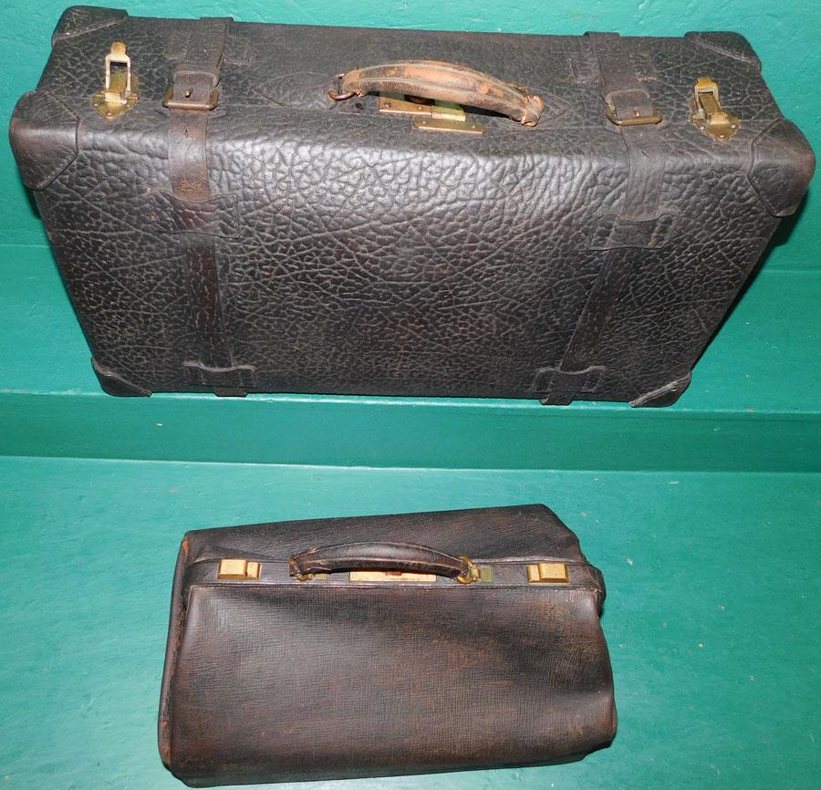 Antique Leather Luggage & Doctors Bag (1 of 5)