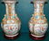 Pair 19th C Rose Mandarin Vases On Stands - 3