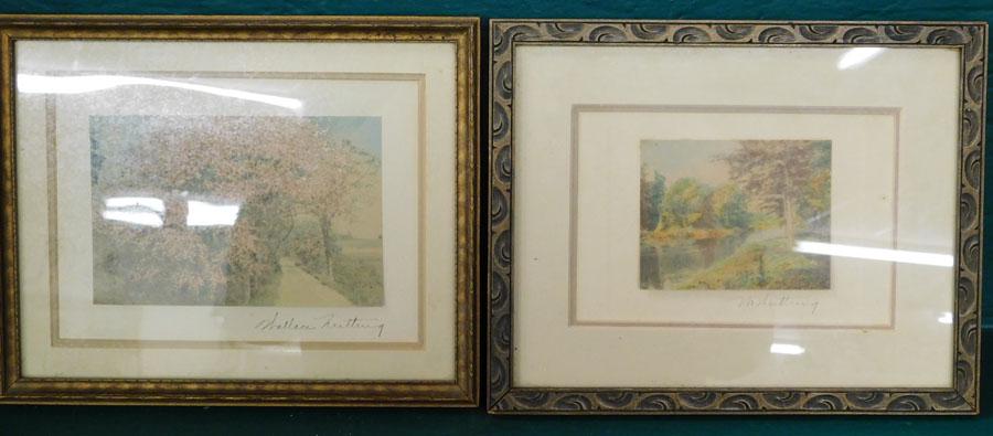 Two Wallace Nutting Outdoor Scene Prints: Two Wallace Nutting Outdoor Scene Prints. 9 3/4" X 7 3/4"