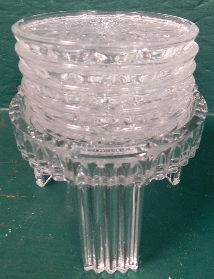 Waterford Marquise Coasters On Stand: Waterford Marquise Coasters On Stand. 5" H