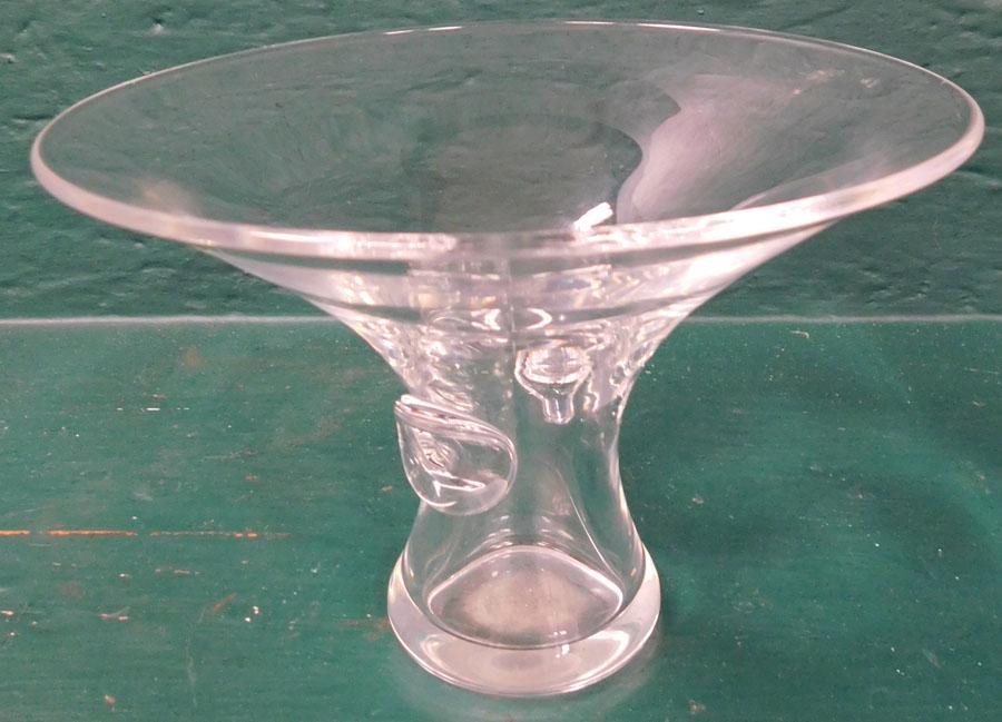 Steuben Glass Compote: Steuben Glass Compote. 6 3/4" Dia 5" H