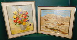 Marion Hall Still Life & Desert Watercolor Collage