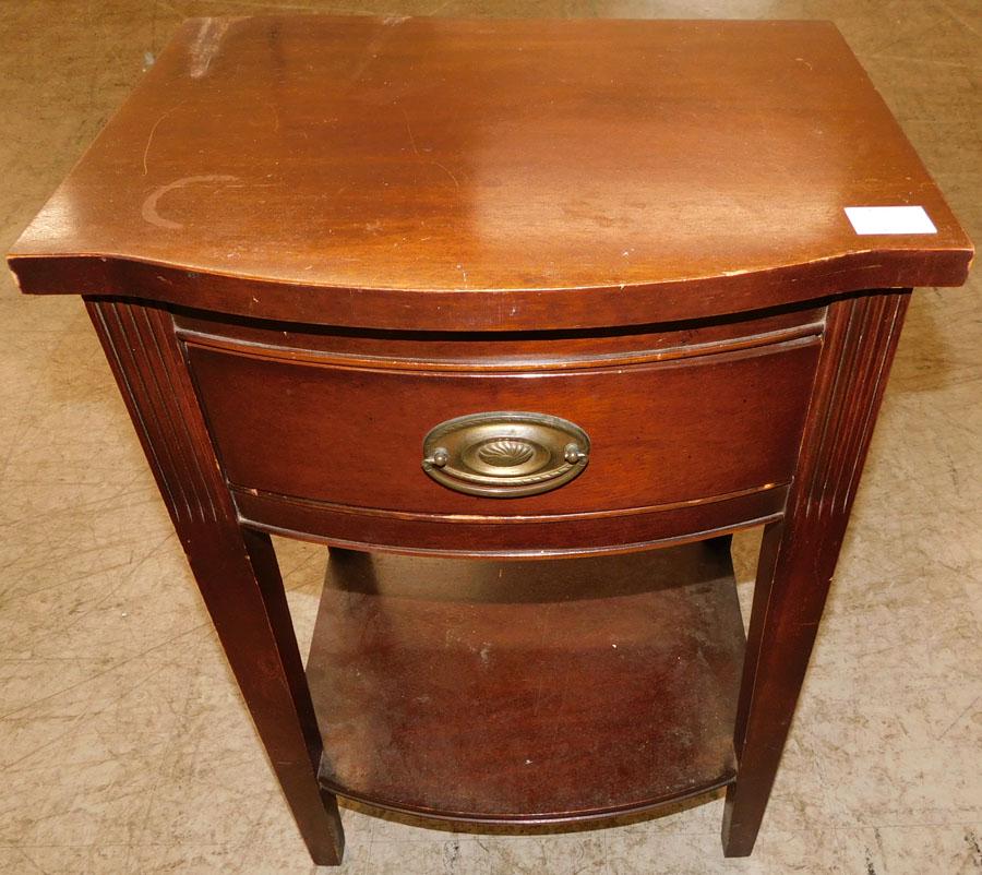 Mahogany One Drawer Stand: Mahogany One Drawer Stand. 18 1/4" W 14 1/4" D 26 1/4" H