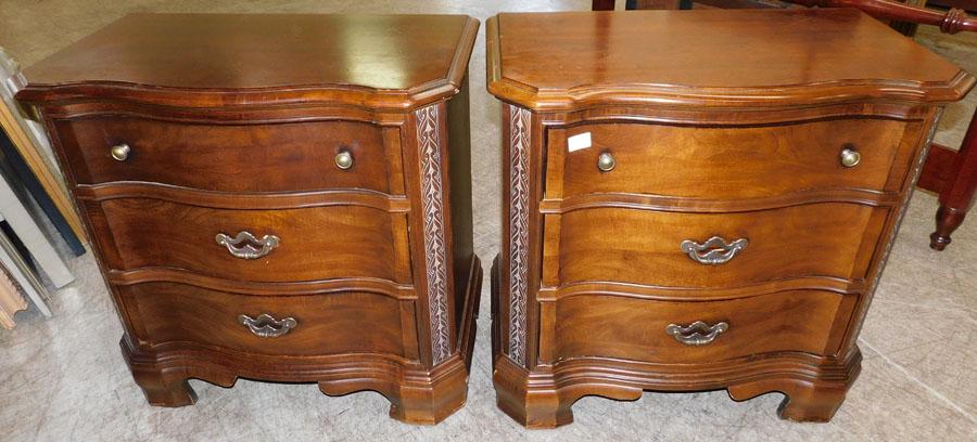 Pair Cherry Night Stands By American Drew: Pair Cherry Night Stands By American Drew. 32 1/2" W 18" D 31 1/2" H
