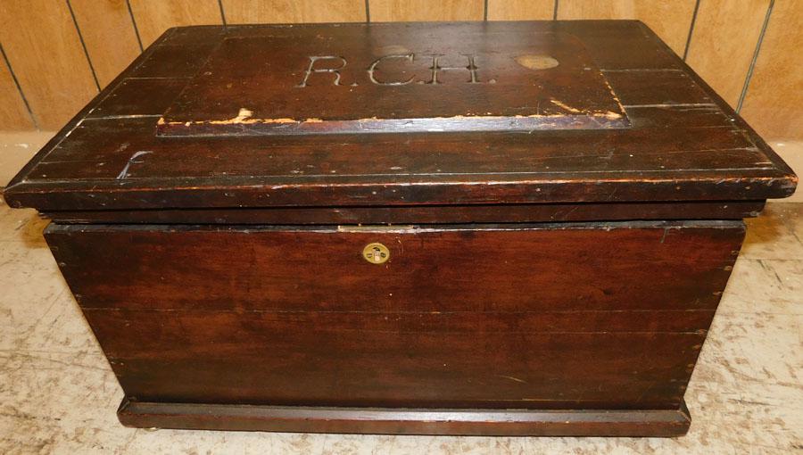 Antique Tool Box: Antique Tool Box. 25 1/2" W 16" D 14 1/4" H