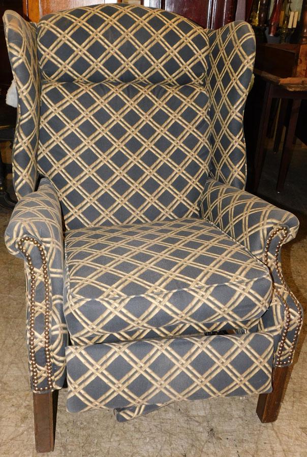 Barcalounger Wingback Recliner: Barcalounger Wingback Recliner. 41 1/2" H