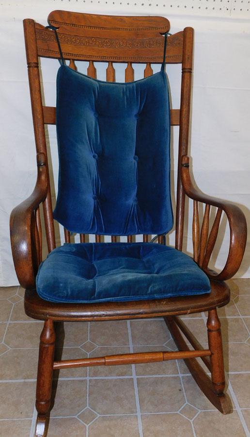 Antique Oak Rocker: Antique Oak Rocker. 43" H