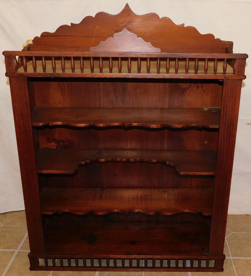 Antique Pine Wall Shelf: Antique Pine Wall Shelf. 26" W 8" D 35" H