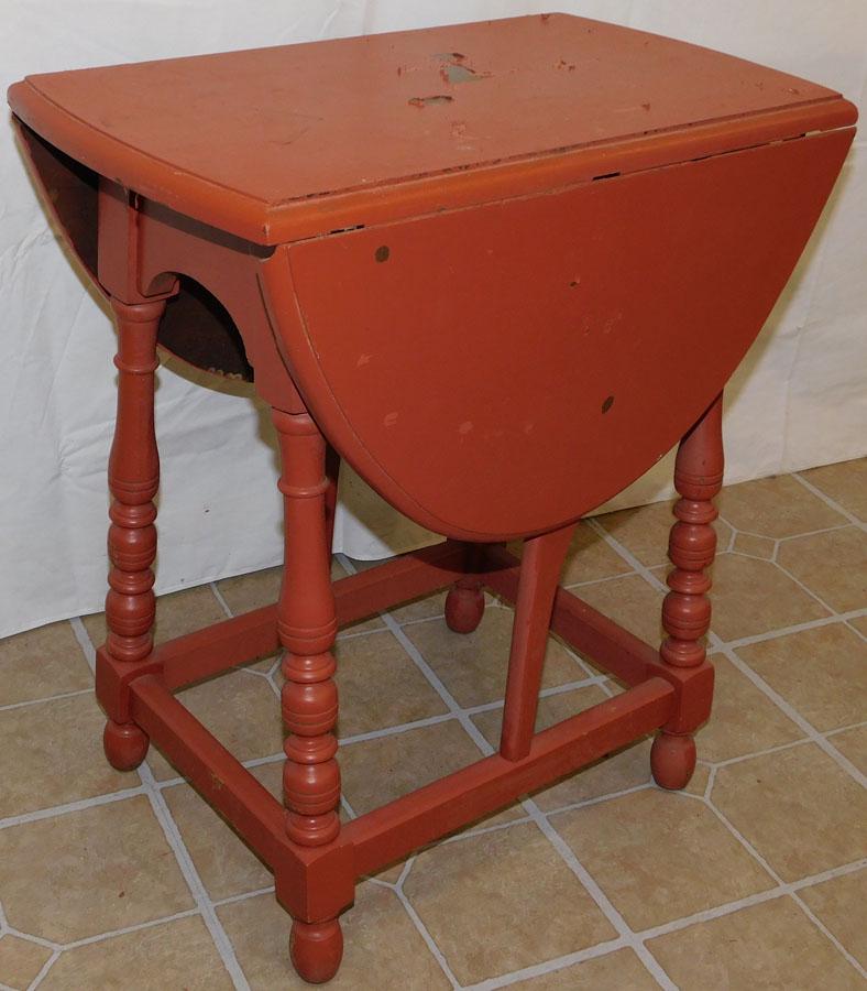 Childs Painted Drop Leaf Table: Childs Painted Drop Leaf Table . 22" W 13 1/2" D 24 3/4" H