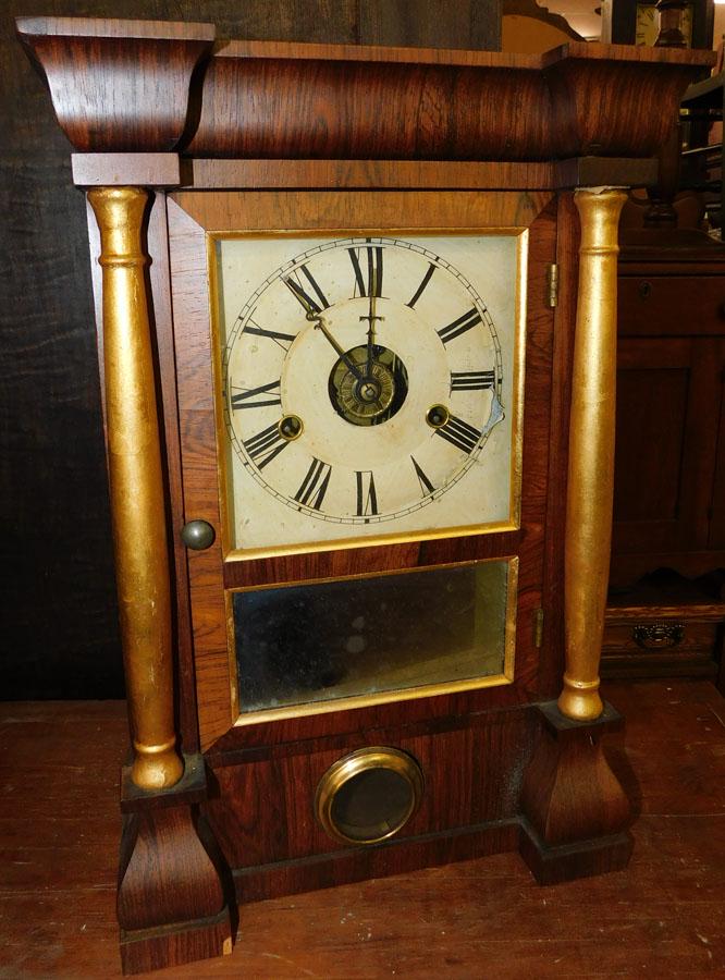 Seth Thomas Clock In Rosewood Case: Seth Thomas Clock In Rosewood Case . 11" W 5" D 16 1/4" H