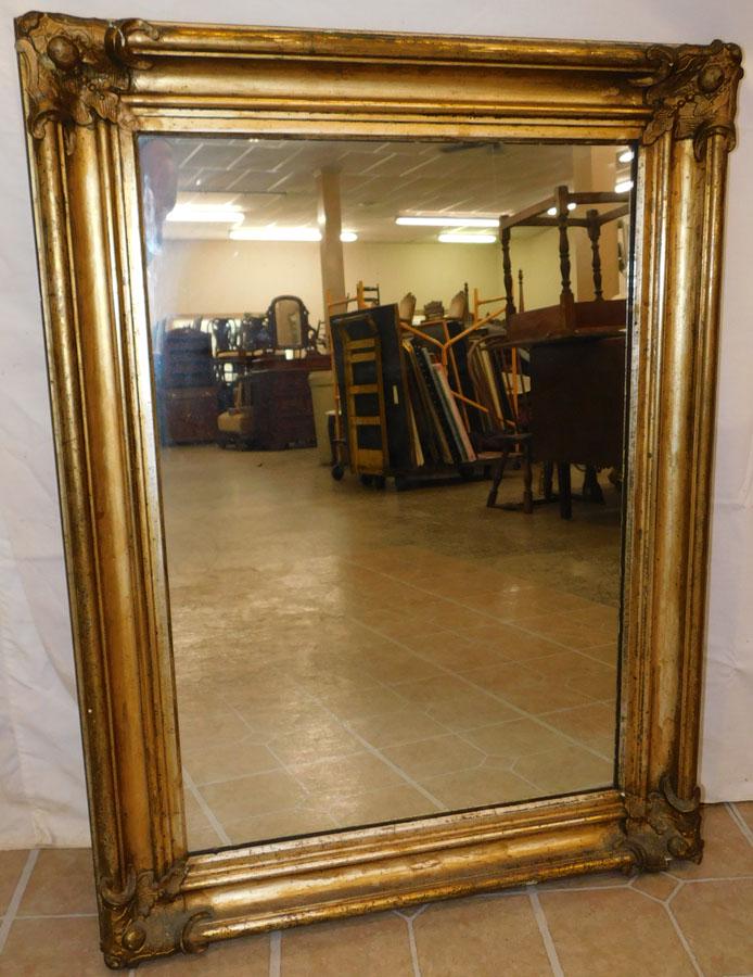 Antique Gilt Frame Mirror: Antique Gilt Frame Mirror. 28 1/4" X 37 3/4"