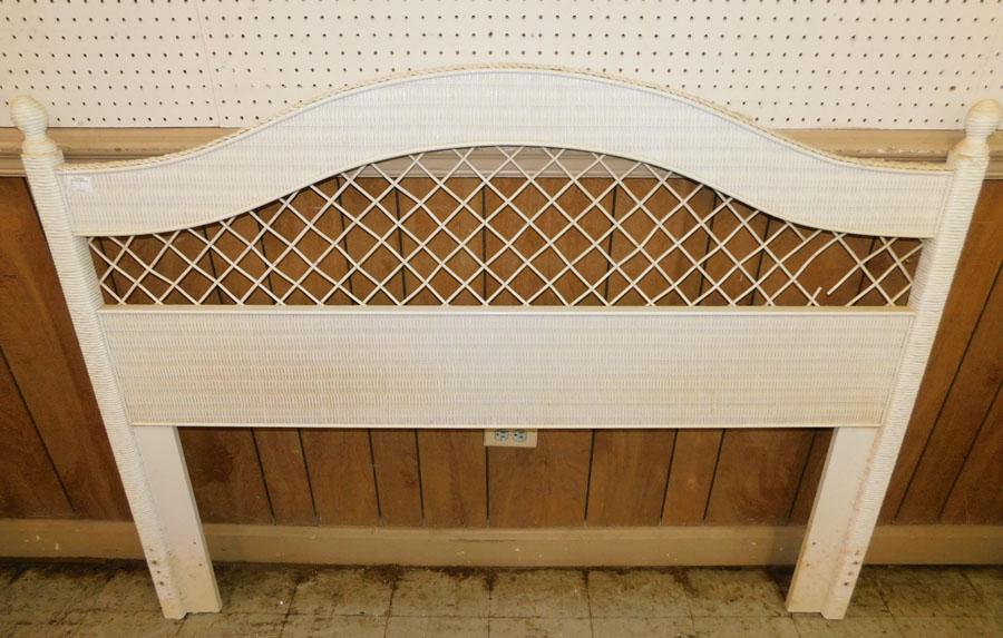 Wicker Full Size Headboard: Wicker Full Size Headboard. 60 1/2" W 45 1/2" H