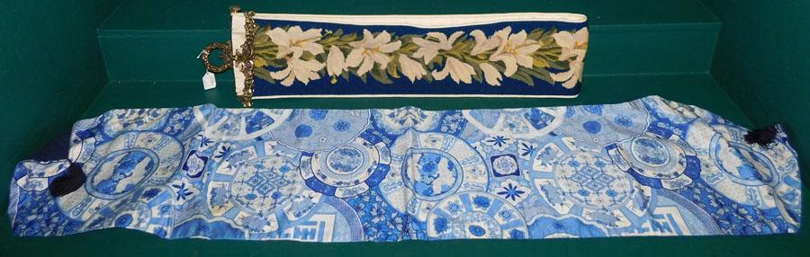 Needlepoint Bell Pull & FabricTable Runner: Needlepoint Bell Pull & FabricTable Runner. Bell Pull: 70" H