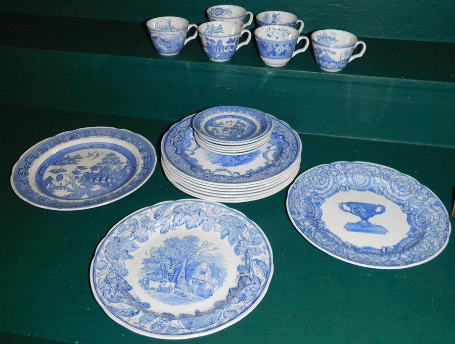 Lot of Spode Porcelain, (Blue Room Collection): Lot of Spode Porcelain, (Blue Room Collection). Plates: 10 1/2" DIA