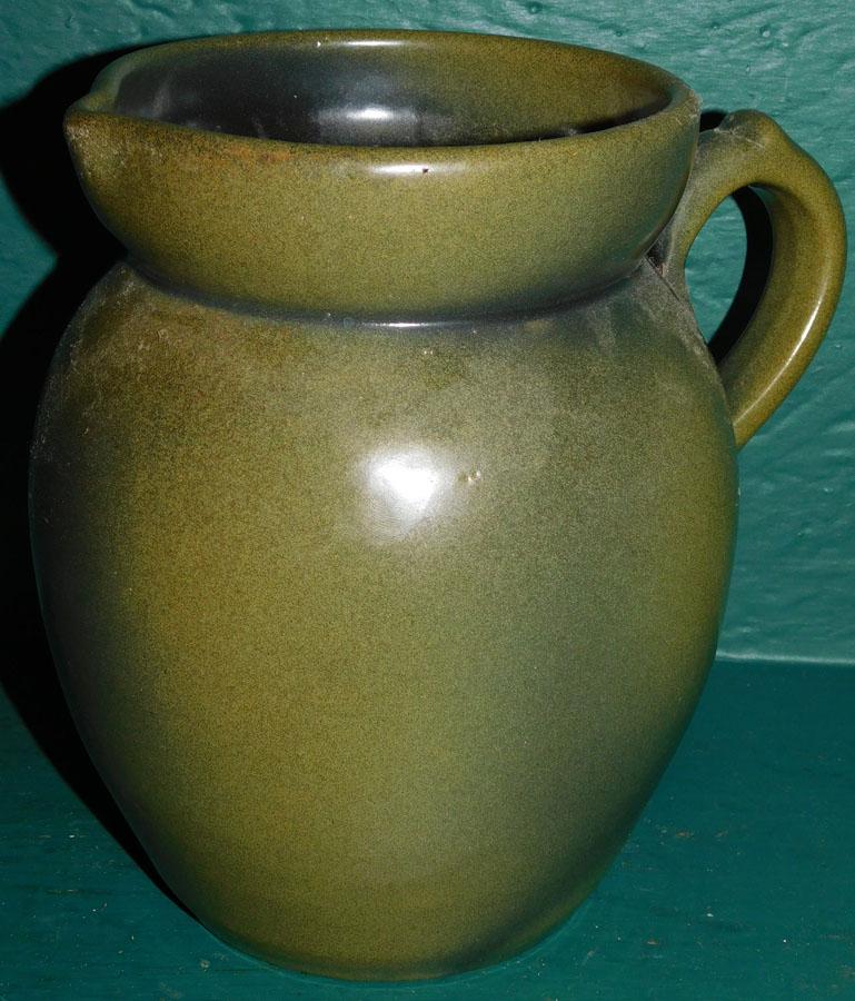 Signed Glazed Ben Owen Pitcher: Signed Glazed Ben Owen Pitcher. 9" H