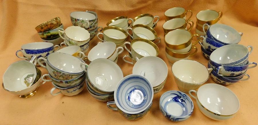 Lot of Porcelain Cups: Lot of Porcelain Cups .