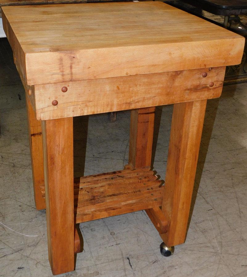 Butcher Block: Butcher Block. 23 1/2" W 21" D 33 1/2" H