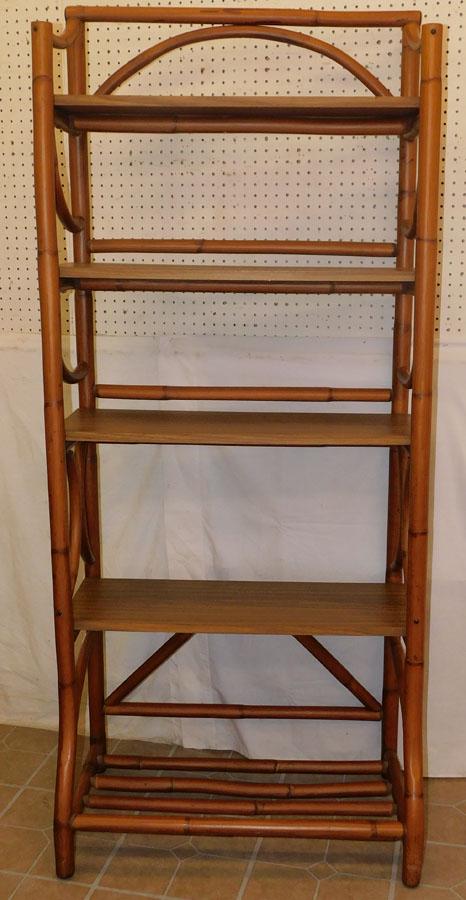 Rattan or Bamboo Shelf: Rattan or Bamboo Shelf . 30 1/2" W 19" D 71 3/4" H