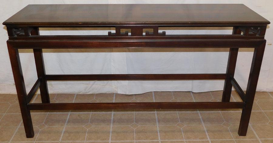 Mahogany Oriental Sofa Table: Mahogany Oriental Sofa Table . 54" W 16 1/4" D 29 1/4" H