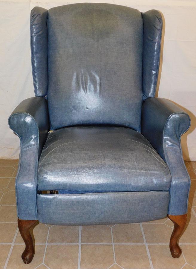 Wing Upholstered Recliner Chair: Wing Upholstered Recliner Chair . 41 1/2" H