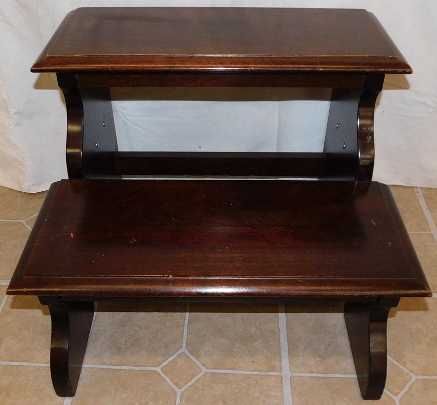 Cherry Bed Steps: Cherry Bed Steps. 20 1/4" W 18 1/4" D 15 1/4" H