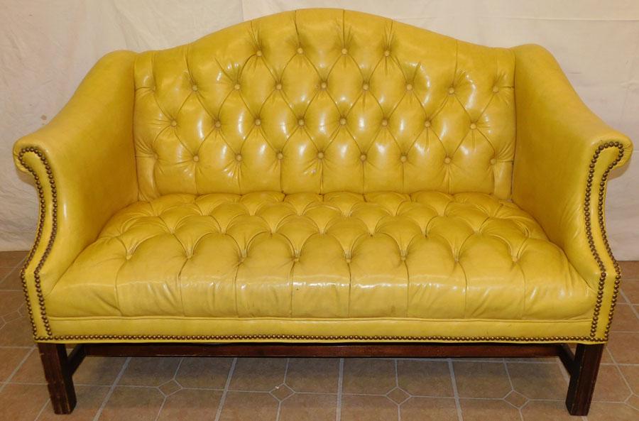 Chippendale Camel Back Loveseat: Chippendale Camel Back Loveseat. 55" W 30" D 35 1/2" H