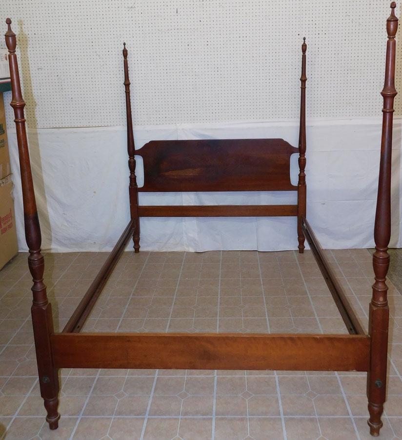 Cherry Full Size 4 Poster Bed: Cherry Full Size 4 Poster Bed . 57 1/4" W 69" H