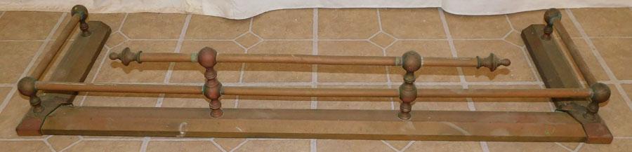 Brass Fireplace Fender: Brass Fireplace Fender. 42 1/2" W