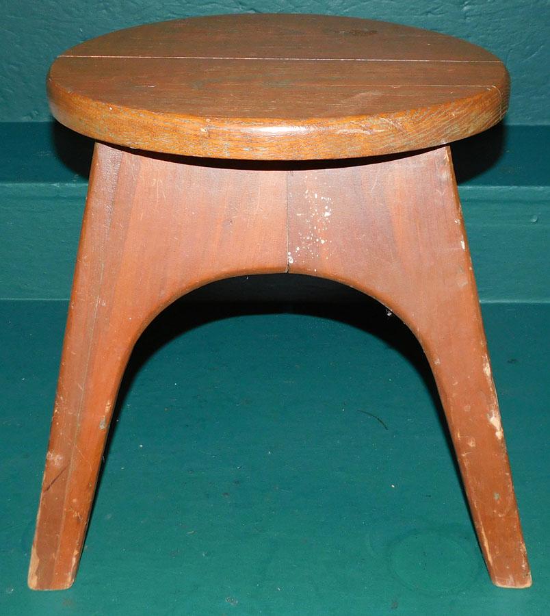 Antique Pine Primitive Stool: Antique Pine Primitive Stool. 14 1/4" H