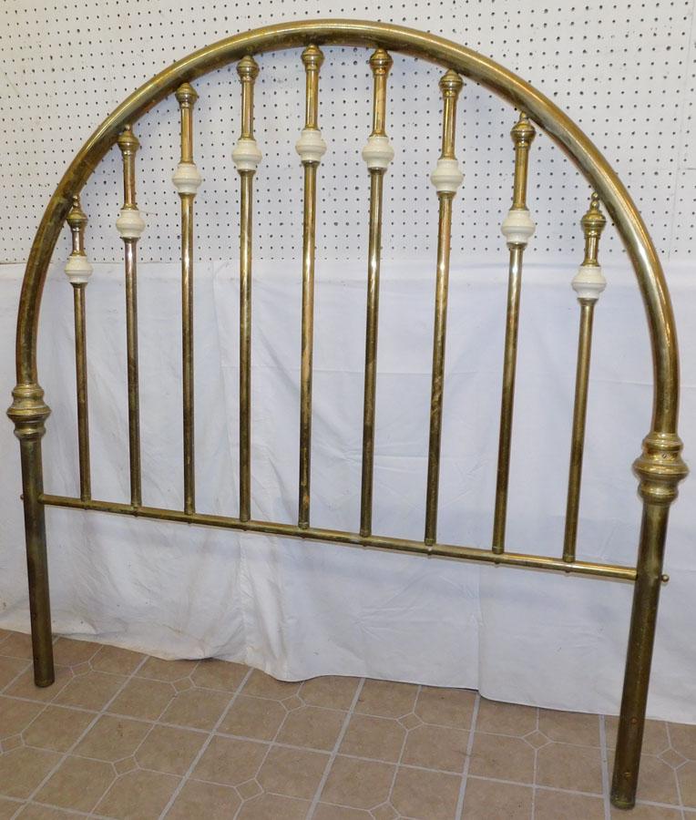 Antique Brass Headboard: Antique Brass Headboard. 62" W 63" H