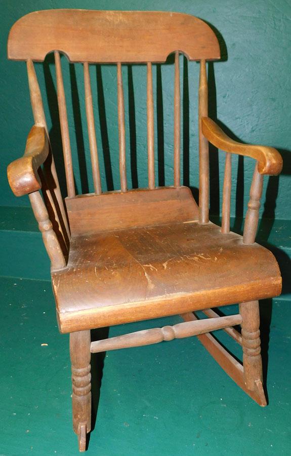 Child's Antique Boston Rocker: Child's Antique Boston Rocker. 27 1/2" H