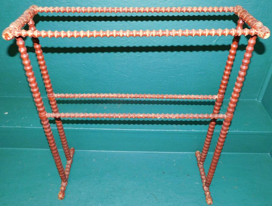 Jenny Lind Style Towel Rack: Jenny Lind Style Towel Rack. 24 3/4" W 8 1/4" D 28 1/2" H