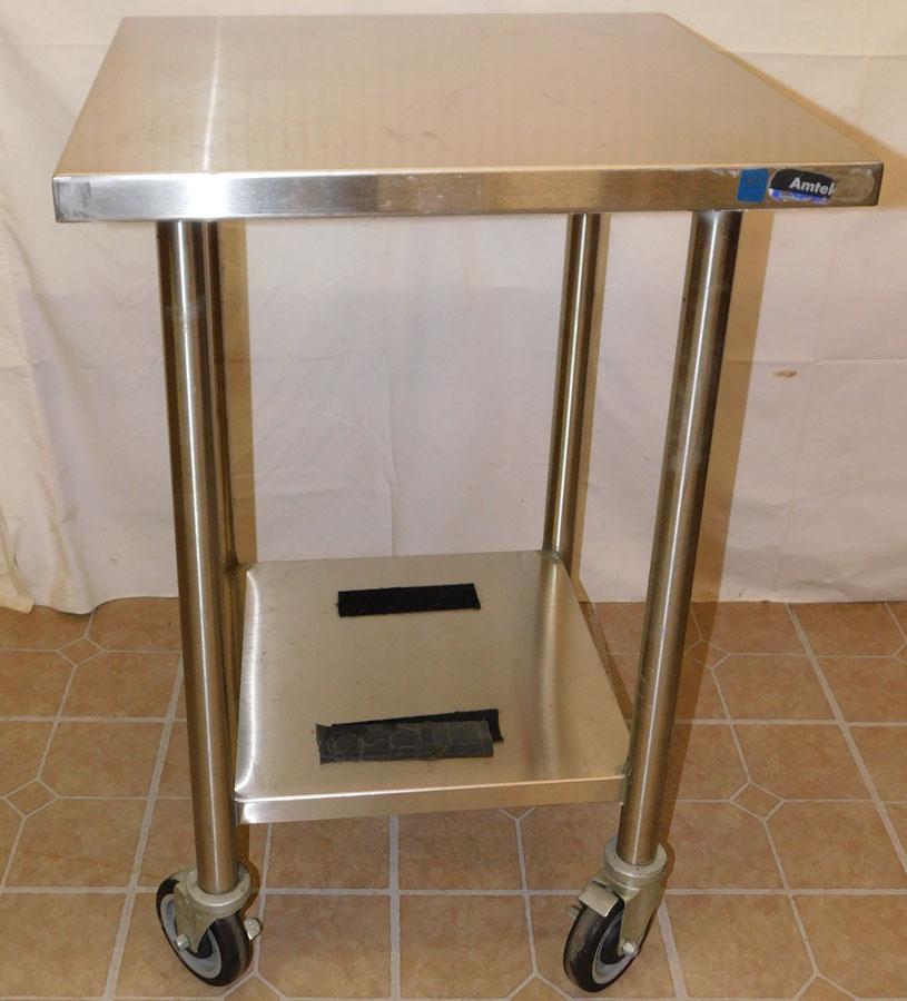 Stainless Steel Kitchen Island: Stainless Steel Kitchen Island. 24 1/4" W 24" D 36 1/2" H
