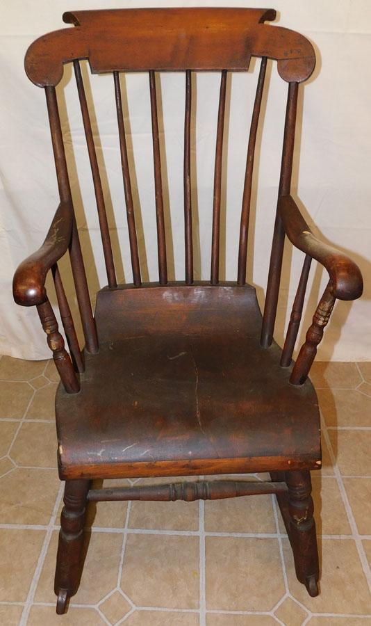 Antique Cherry Boston Rocker: Antique Cherry Boston Rocker. 37" H