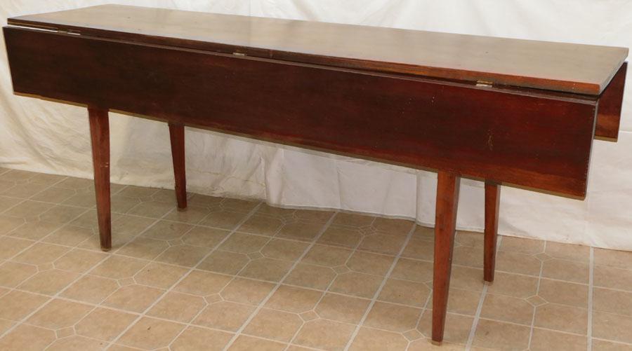 Antique Cherry Drop Leaf Harvest Table: Antique Cherry Drop Leaf Harvest Table. 72 1/4" W 20 1/4" D 30 1/4" H