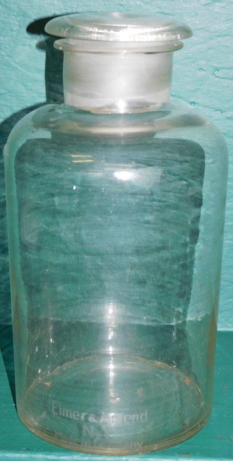 Signed Eimer & Amend NY German Apothecary Jar: Signed Eimer & Amend NY German Apothecary Jar. 12 1/4" H