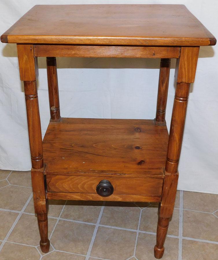 Pine 1 Drawer Washstand: Pine 1 Drawer Washstand. 19 1/4" W 16 1/4 D 29 3/4" H