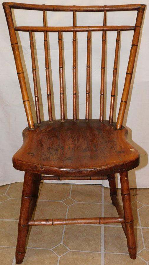 Antique Bamboo Turned Windsor Side Chair: Antique Bamboo Turned Windsor Side Chair. 32 1/4" H