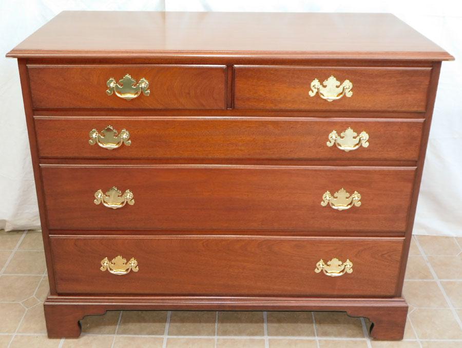 Mahogany 2/3 Chest by Henkel Harris: Mahogany 2/3 Chest by Henkel Harris. 42 1/4" W 20 1/2" D 34 1/2" H