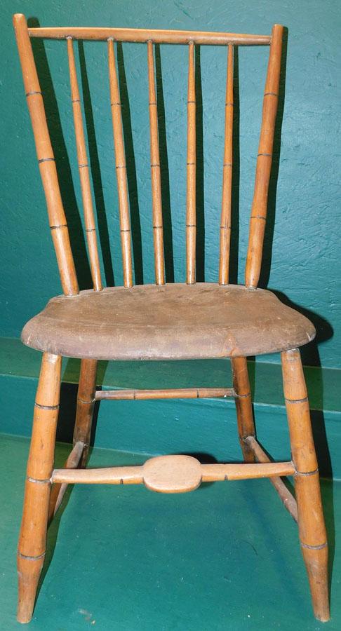 Antique Bamboo Turned Windsor Side Chair: Antique Bamboo Turned Windsor Side Chair. 35" H
