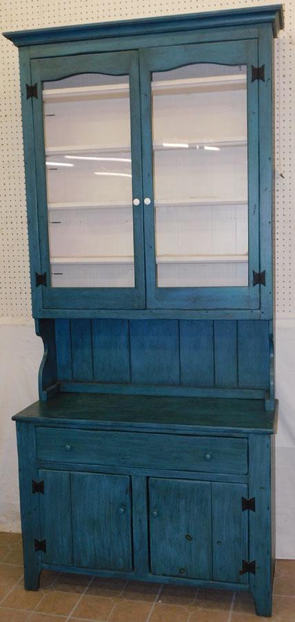 Painted Wall Cupboard with Plexi Glass Doors: Painted Wall Cupboard with Plexi Glass Doors. 41" W 17" D 90" H