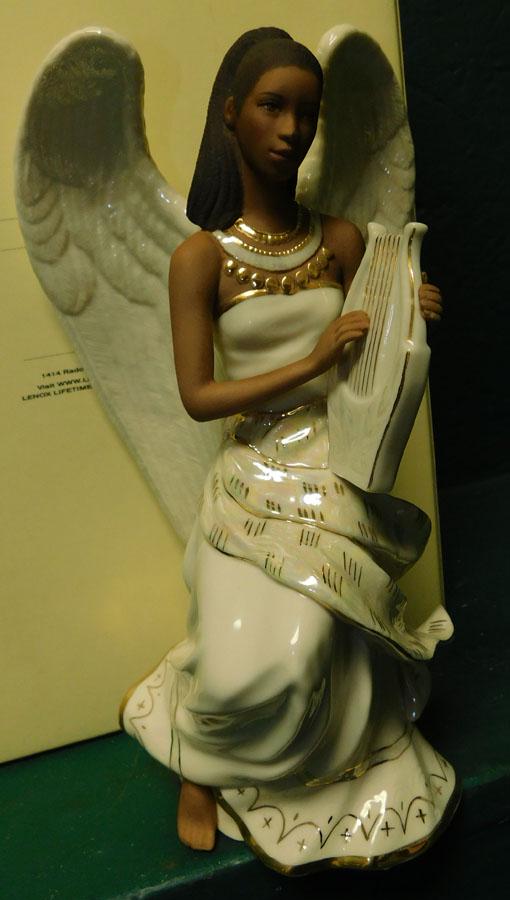 Lenox Figurine Amadi Angel of Happiness: Lenox Figurine Amadi Angel of Happiness. 8 3/4" H