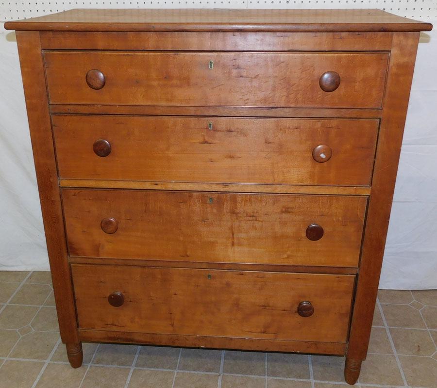 Cherry Sheraton 4 Drawer Chest (1 of 6)