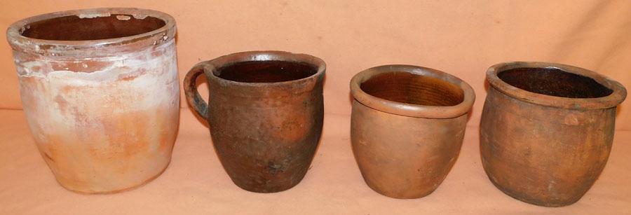 Lot 4 Redware Crocks (1 of 4)