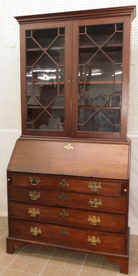 Mahogany 2-pc. Chippendale Slant Front Secretary (1 of 7)