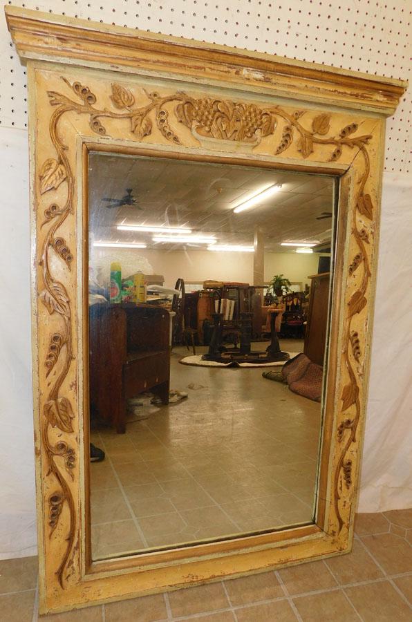 Ornate Paint Distressed Wall Mirror (1 of 4)